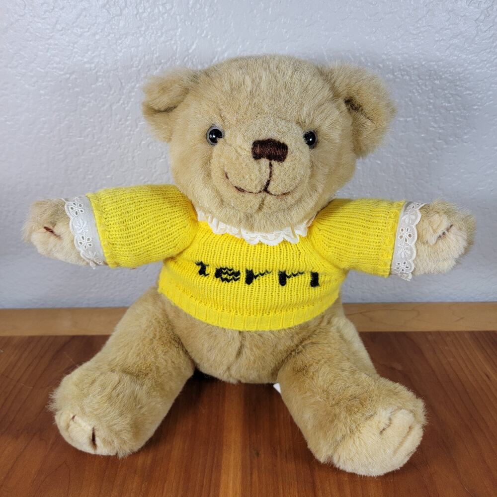 Vintage 1986 President’s Choice Teddy Bear by Robert Chemaux Yellow Terri Plush